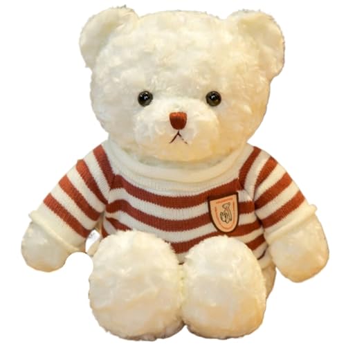 MISTPK Teddybär Kuscheltier, Kuscheliger Teddybär Stofftier Mit Abnehmbarem Pullover Weiches Plüschtier for Kinder und Freundin Geburtstag(White,50CM/19.6IN) von MISTPK