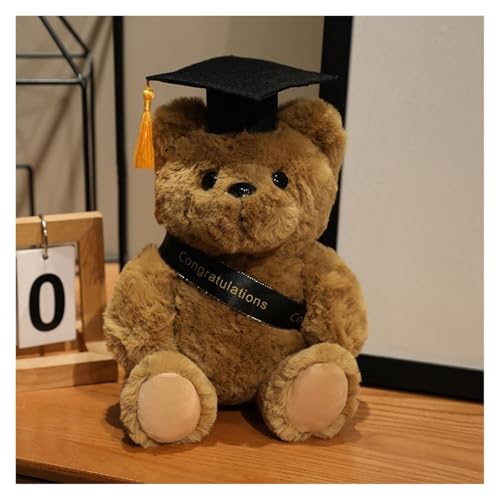 MISTPK Teddybär for Kuscheltier, 25CM Kawaii-Bär Schulabschluss Molliges Plüschtier Geschenk for Absolventen Mädchen und Jungen(Black) von MISTPK