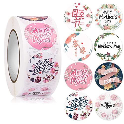 500 Stück Happy Mothers Day Etiketten Aufkleber Floral Seals Aufkleber Muttertag Geschenk Muttertag Aufkleber von MISUVRSE