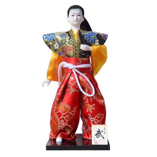 Elegante 30,5 cm große japanische Samurais-Puppen in Kimonos für Heimdekoration und Sammler, Kimonos Ornament Elegante 30,5 cm große japanische Samurais-Puppen in Kimonos für Heimdekoration und Sammler, Kimonos Ornament von MISUVRSE
