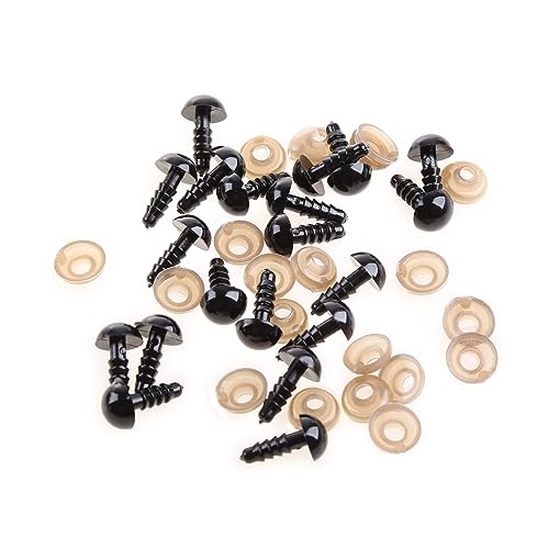 MISUVRSE 20pcs 6-20mm Schwarze Plastiksicherheitsaugen Für Teddybär/Puppen/Spielzeugtier/Filzhandwerksaugen Groß MISUVRSE 20pcs 6-20mm Schwarze Plastiksicherheitsaugen Für Teddybär/Puppen/Spielzeugtier/Filzhandwerksaugen Groß von MISUVRSE