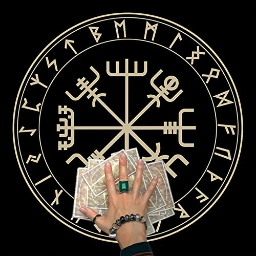 MISUVRSE 23 X 23 Zoll Flanell Tarot Tischdecke Runen Wahrsagungsaltar Tarot Tischdecke Für Magier Tägliches Brettspiel Kartenblock Tarot Kartenmatte Tarot Lesetuch Tarot Spread Tuch Wahrsagerei von MISUVRSE