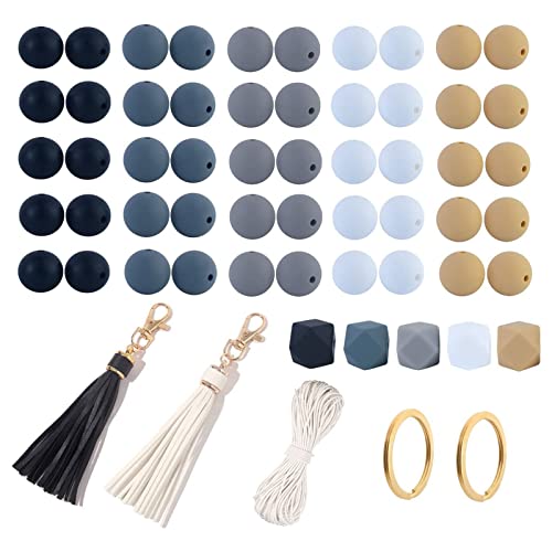 MISUVRSE 55pcs Silikonperlen Massenmasse 15/14mm Runde Achteckige Perle Für Schmuck Die Große Perle Mit Zubehör Für Schlüsselbund Machen MISUVRSE 55pcs Silikonperlen Massenmasse 15/14mm Runde Achteckige Perle Für Schmuck Die Große Perle Mit Zubehör Für Schlüsselbund Machen von MISUVRSE