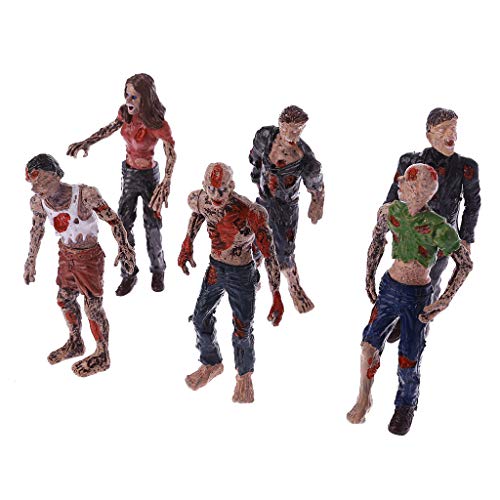 MISUVRSE 6Pcs Walking Corpses Modell Terror Kinder Kinder Action Figure Spielzeug Puppen Besteck Taschen Für Party von MISUVRSE