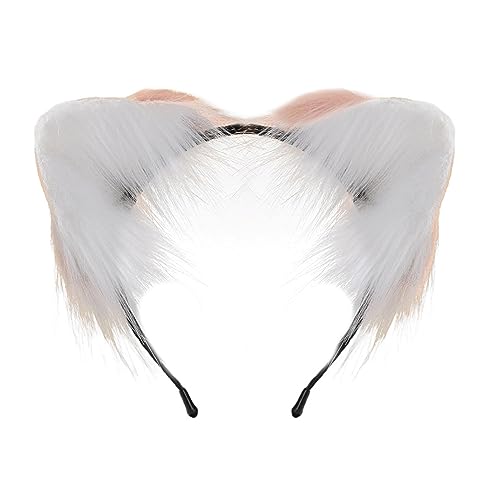 MISUVRSE Cosplay Füchse Ohr Stirnband Frau Studenten Karneval Anime Charakter Haarband Ohr Stirnbänder Plüsch Weihnachten Haarreifen von MISUVRSE