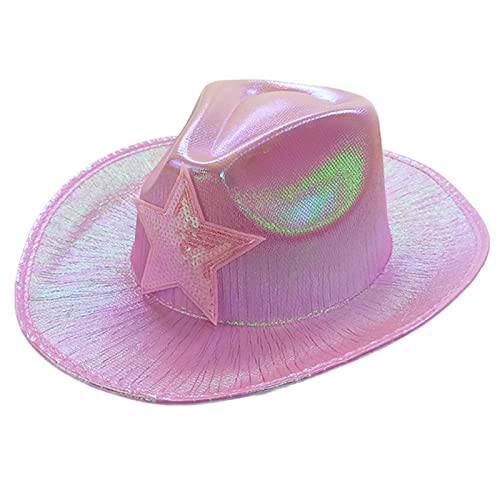 MISUVRSE Cowboyhut, Cosplay, Cowgirl-Hut, Junggesellinnenabschied, Krempe, Kostüm, Zylinderhut, Kopfbedeckung, Damen, Halloween-Requisiten von MISUVRSE