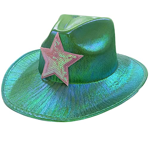 MISUVRSE Cowboyhut, Cosplay, Cowgirl-Hut, Junggesellinnenabschied, Krempe, Kostüm, Zylinderhut, Kopfbedeckung, Damen, Halloween-Requisiten von MISUVRSE