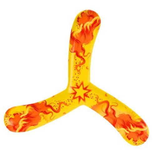 MISUVRSE Dreiblättrige Bumerang Familie Interaktives Outdoor Kinderspielzeug Frühpädagogisches Geschenk Für Kinder Für Anfänger/Junge Werfer Wiederkehrender Bumerang Für Kinder von MISUVRSE