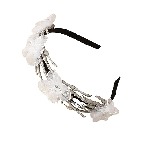 MISUVRSE Dunkles Skelett Hand Stirnband Halloween Cosplay Maskerade Kopfbedeckung Zubehör Zarte Spinnen Haarspange Foto Requisiten von MISUVRSE