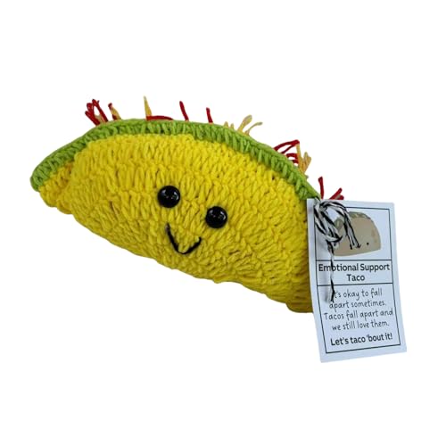 MISUVRSE Emotional Unterstützende Häkel Tacos Spielzeug Cartoon Plüsch Strickfigurenpuppen Mit Positivem Wort Ermutigungsornament MISUVRSE Emotional Unterstützende Häkel Tacos Spielzeug Cartoon Plüsch Strickfigurenpuppen Mit Positivem Wort Ermutigungsornament von MISUVRSE