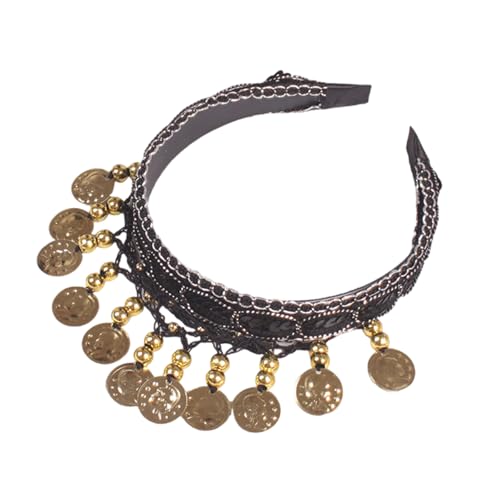 MISUVRSE Ethnische Goldmünze Haarteil Kostümstirnband Für Traditionelle Tanzbegeisterte Und Kulturelle Veranstaltung Auftritte Frauen Frauen Ethnisches Haarstück von MISUVRSE