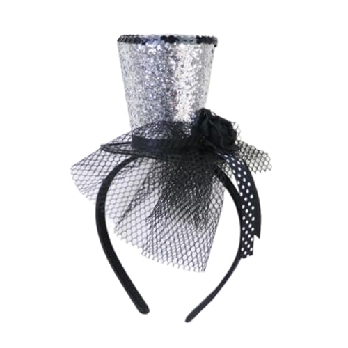 MISUVRSE Fascinator Top Hat Pillbox Für Kinder Cocktail Tea Party Kopfbedeckung Exquisit Französischer Faszinator Für Halloween Halloween Party Hexe MISUVRSE Fascinator Top Hat Pillbox Für Kinder Cocktail Tea Party Kopfbedeckung Exquisit Französischer Faszinator Für Halloween Halloween Party Hexe von MISUVRSE