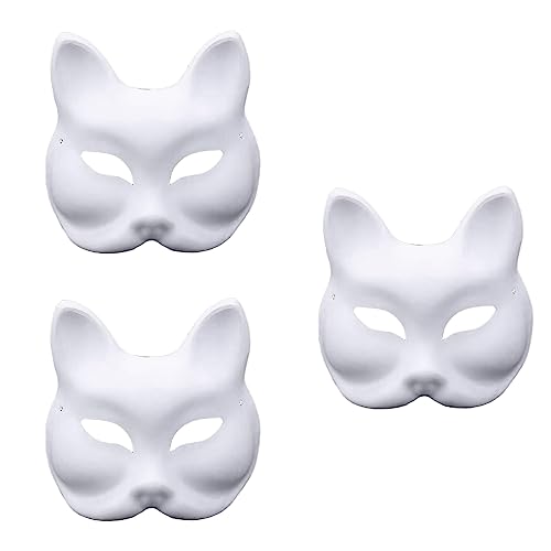 MISUVRSE Foxes Maske Masquerade Japanische Anime Cosplay Maske Handbemalte Katzenmaske Party Maske Halbgesichtsmaske Für Halloween MISUVRSE Foxes Maske Masquerade Japanische Anime Cosplay Maske Handbemalte Katzenmaske Party Maske Halbgesichtsmaske Für Halloween von MISUVRSE