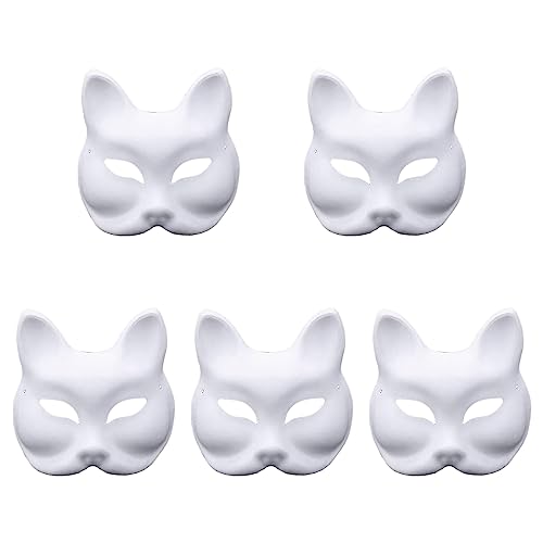 MISUVRSE Foxes Maske Masquerade Japanische Anime Cosplay Maske Handbemalte Katzenmaske Party Maske Halbgesichtsmaske Für Halloween MISUVRSE Foxes Maske Masquerade Japanische Anime Cosplay Maske Handbemalte Katzenmaske Party Maske Halbgesichtsmaske Für Halloween von MISUVRSE