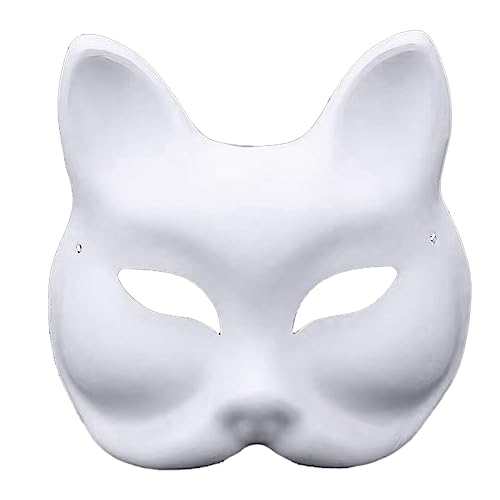 MISUVRSE Foxes Maske Masquerade Japanische Anime Cosplay Maske Handbemalte Katzenmaske Party Maske Halbgesichtsmaske Für Halloween MISUVRSE Foxes Maske Masquerade Japanische Anime Cosplay Maske Handbemalte Katzenmaske Party Maske Halbgesichtsmaske Für Halloween von MISUVRSE