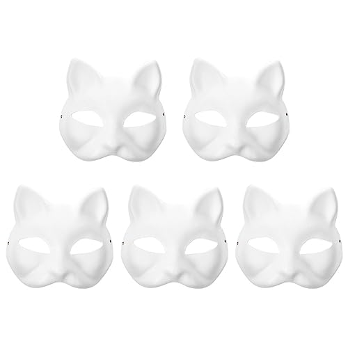 MISUVRSE Foxes Maske Masquerade Japanische Anime Cosplay Maske Handbemalte Katzenmaske Party Maske Halbgesichtsmaske Für Halloween MISUVRSE Foxes Maske Masquerade Japanische Anime Cosplay Maske Handbemalte Katzenmaske Party Maske Halbgesichtsmaske Für Halloween von MISUVRSE
