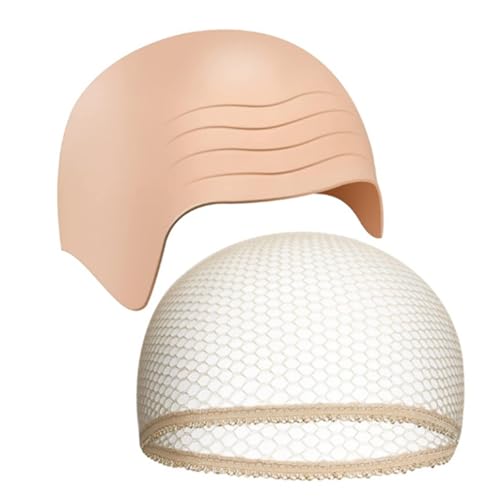 MISUVRSE Glatzenhauben für Erwachsene und Kinder, Make-up-Kopf-Perücke, gefälschte Perücke, Halloween, Cosplay, Kostüm-Zubehör, für Männer und Frauen, Geschenke, kahle Perücke von MISUVRSE