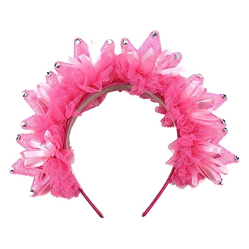 MISUVRSE Haarband für Kleinkinder, plissiert, Spitze, Krone, für Vergnügungspark, Kindertag, Party, Festival, Haarreif für Paare, Kopfschmuck, Kostüm, Hochzeit, Party, Shinning Cosplay, Pailletten von MISUVRSE