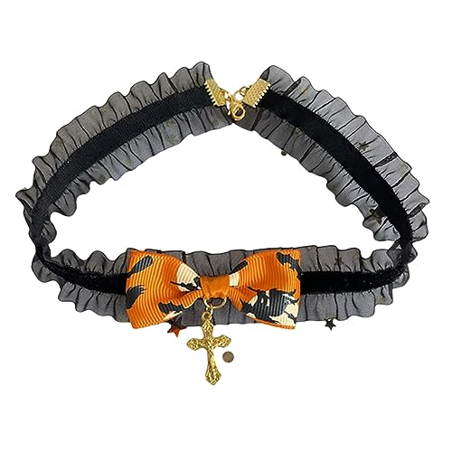 MISUVRSE Halloween Mädchen Choker Bowlers Hut Band Punpkin Haarspangen Party Kostüm Zylinder mit langem Band Foto Requisiten von MISUVRSE