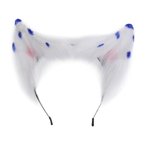 MISUVRSE Handgefertigter Haarreif mit Cartoon-Kätzchen-Ohren, für Halloween, Make-up, für Ostern, Karneval, Cosplay, Haarschmuck von MISUVRSE