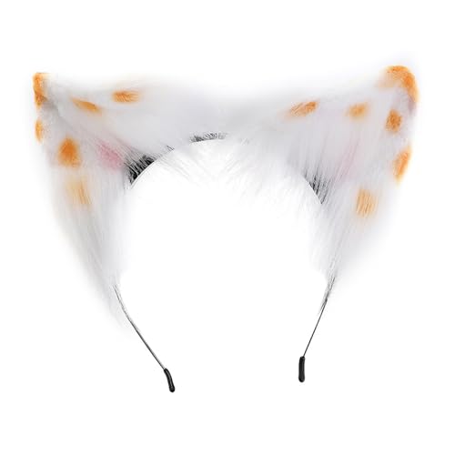 MISUVRSE Handgefertigter Haarreif mit Cartoon-Kätzchen-Ohren, für Halloween, Make-up, für Ostern, Karneval, Cosplay, Haarschmuck von MISUVRSE