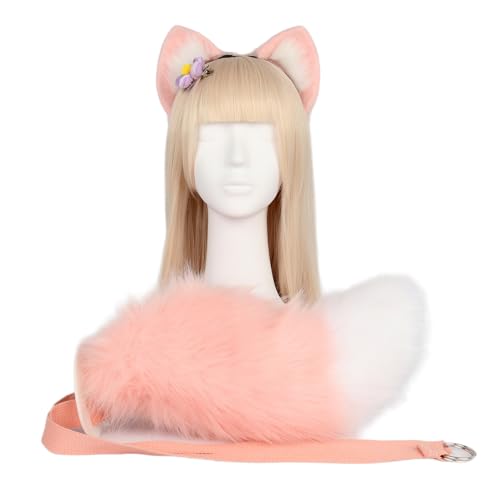 MISUVRSE Handgefertigter Plüsch-Füchse, Wolfsohren, Stirnband und Kunstpelzschwanz für Halloween, Cosplay, Party, Kostüme, Zubehör, Kinder und Erwachsene MISUVRSE Handgefertigter Plüsch-Füchse, Wolfsohren, Stirnband und Kunstpelzschwanz für Halloween, Cosplay, Party, Kostüme, Zubehör, Kinder und Erwachsene von MISUVRSE