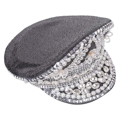 MISUVRSE Juwelen Kapitän Hat Heavy Crystal Party Überraschungsgeschenk Für Mädchen Jungen Braut Karnivals Musikfestival Braut Junggesellenparty MISUVRSE Juwelen Kapitän Hat Heavy Crystal Party Überraschungsgeschenk Für Mädchen Jungen Braut Karnivals Musikfestival Braut Junggesellenparty von MISUVRSE