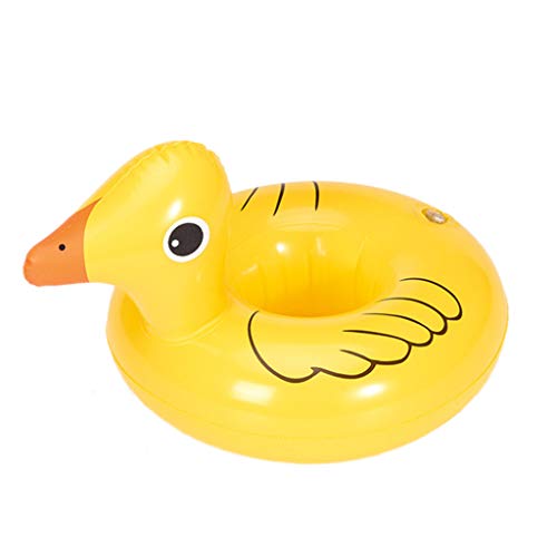 MISUVRSE Kinder Spielzeug Kleine Gelbe Ente Becherhalter Aufblasbare Schwimmende Getränkehalter Für Autoeinsatz von MISUVRSE