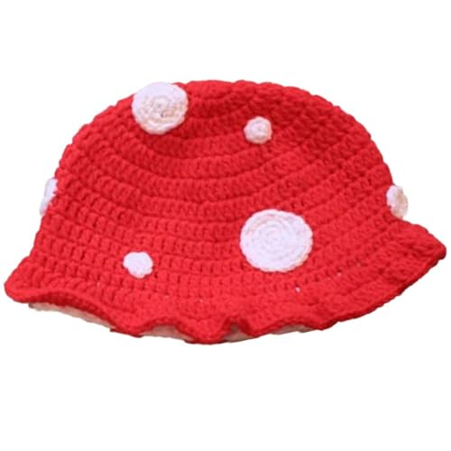 MISUVRSE Lustige Strickmütze, stylischer Pilz-Hut, Halloween, großer Pilz-Hut, Partyhüte MISUVRSE Lustige Strickmütze, stylischer Pilz-Hut, Halloween, großer Pilz-Hut, Partyhüte von MISUVRSE