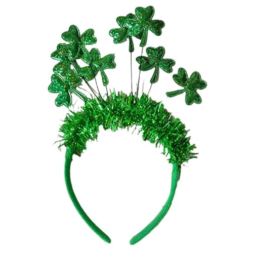 MISUVRSE Lustiges Haarband für Patricks-Tag, Party-Dekoration, festliche Requisiten für Bühnenshows, Kopfbedeckung, Kleeblatt-Kopfschmuck MISUVRSE Lustiges Haarband für Patricks-Tag, Party-Dekoration, festliche Requisiten für Bühnenshows, Kopfbedeckung, Kleeblatt-Kopfschmuck von MISUVRSE
