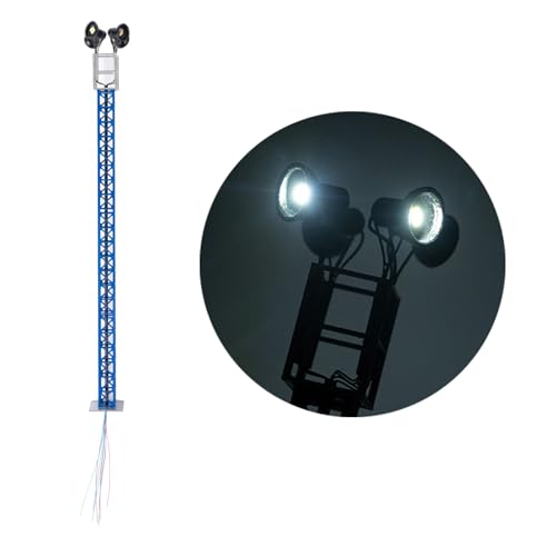 MISUVRSE Modellzüge Ho Skala 1:87 Straßenlampen Warmes Lichtgitter Mast Postgitter Mast Lampenbahnbahn Leuchte von MISUVRSE