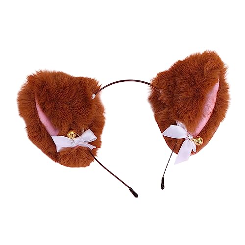MISUVRSE Ohr-Cosplay-Haarreif mit kleiner Glocke und Schleife, für Damen, Teenager, für Live-Übertragung, Karneval, Haarband MISUVRSE Ohr-Cosplay-Haarreif mit kleiner Glocke und Schleife, für Damen, Teenager, für Live-Übertragung, Karneval, Haarband von MISUVRSE
