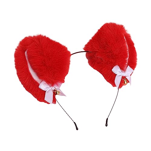 MISUVRSE Ohr-Cosplay-Haarreif mit kleiner Glocke und Schleife, für Damen, Teenager, für Live-Übertragung, Karneval, Haarband MISUVRSE Ohr-Cosplay-Haarreif mit kleiner Glocke und Schleife, für Damen, Teenager, für Live-Übertragung, Karneval, Haarband von MISUVRSE