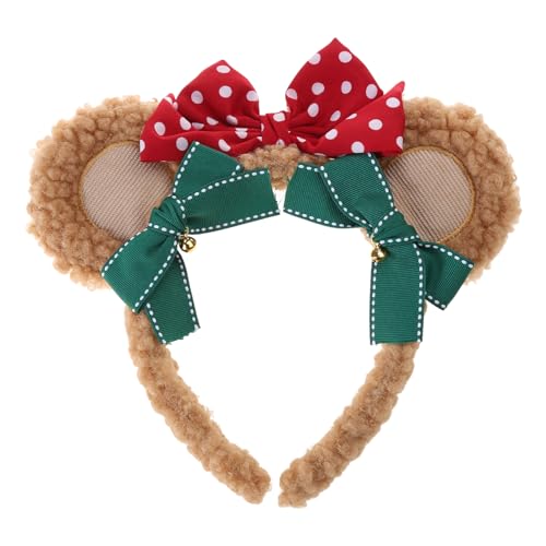 MISUVRSE Plüsch-Bär-Ohren-Haarband für Damen und Mädchen, Schleife, Kopfbedeckung, Partyzubehör, Kostüm-Zubehör für Halloween, Weihnachten MISUVRSE Plüsch-Bär-Ohren-Haarband für Damen und Mädchen, Schleife, Kopfbedeckung, Partyzubehör, Kostüm-Zubehör für Halloween, Weihnachten von MISUVRSE