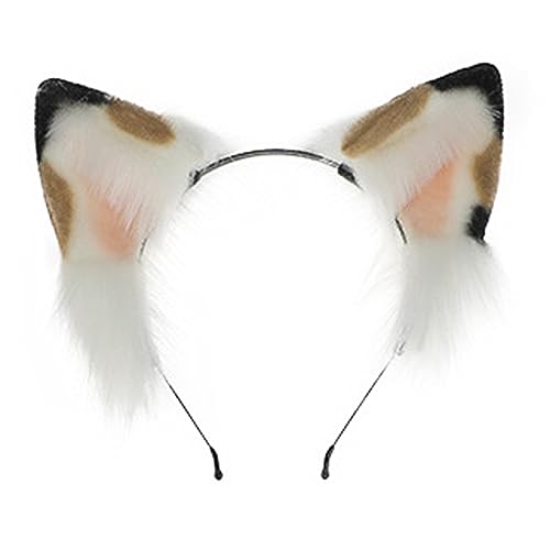 MISUVRSE Plüsch-Fox Anime Schwanz Ohr Stirnband Halloween Kostüm Cosplay Zubehör Schöne Schwanz Dekorationen von MISUVRSE