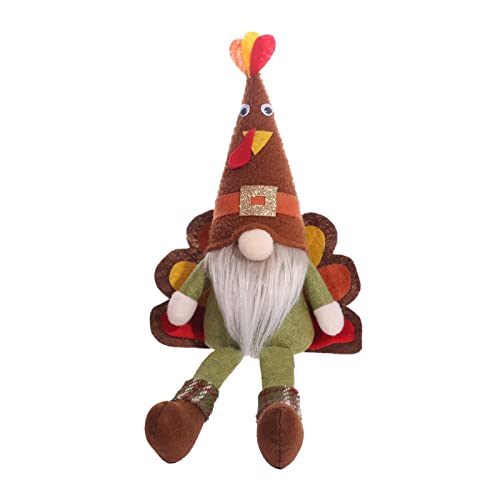MISUVRSE Schwedischer Plüsch für Puppendekoration, Thanksgiving Mr & Mrs Türkei mit langen Beinen, Plüsch, gesichtslos, für Puppentisch MISUVRSE Schwedischer Plüsch für Puppendekoration, Thanksgiving Mr & Mrs Türkei mit langen Beinen, Plüsch, gesichtslos, für Puppentisch von MISUVRSE