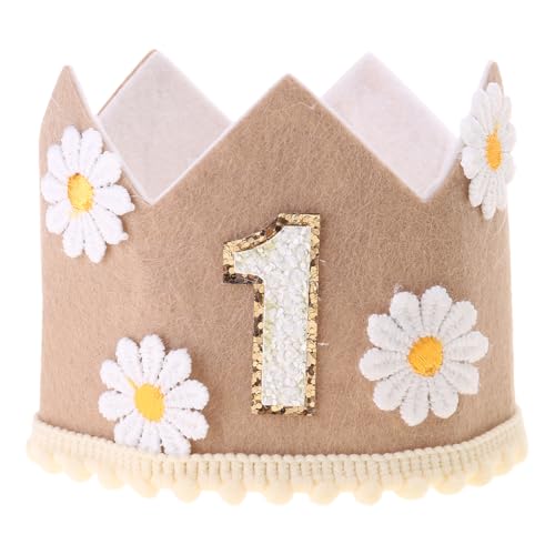 MISUVRSE Thematische Erste Geburtstagsfeier Für Baby Girls Jungen Fühlten Feierparty Kappen Für 1 Jahr Geburtsfeier Besticktes Geburtstagshut von MISUVRSE