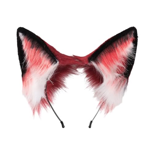 MISUVRSE Tier-Cosplay-Kostüme, Kunstpelze, Füchse, Wolf, pelziger Schwanz und Ohren, Stirnband für Halloween, Party, Kostümzubehör von MISUVRSE