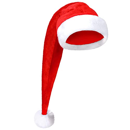 MISUVRSE Weihnachtsfeier Langer Weihnachtshut Plüsch Santa Lustige Weihnachtsfeier Dekoration Santa Kostüm MISUVRSE Weihnachtsfeier Langer Weihnachtshut Plüsch Santa Lustige Weihnachtsfeier Dekoration Santa Kostüm von MISUVRSE