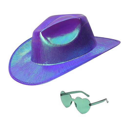 MISUVRSE Western-Fantasy-Cowboyhut, Sonnenbrille für Junggesellinnenabschiede, Karnevalsparty. Seien Sie im Mittelpunkt der Aufmerksamkeit MISUVRSE Western-Fantasy-Cowboyhut, Sonnenbrille für Junggesellinnenabschiede, Karnevalsparty. Seien Sie im Mittelpunkt der Aufmerksamkeit von MISUVRSE