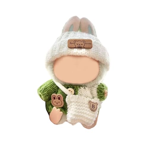 Stilvolles Strickkleidungsset für 17 cm große Puppen mit modischem Pullover, Hut und Tasche, ideal für Sammler und Kinderpuppen von MISUVRSE