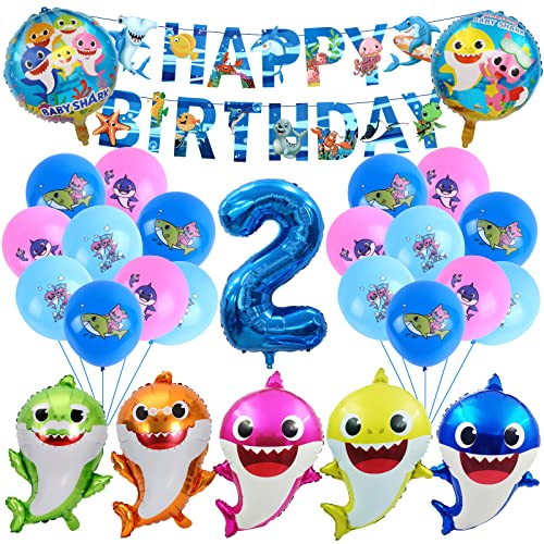 Shark Geburtstagsdeko 2 Jahre, Shark Luftballons, Shark Deko Kindergeburtstag, Shark Birthday Party Set, Shark Decoration, Shark Folienballons für Kinder Shark Geburtstagsdeko 2 Jahre, Shark Luftballons, Shark Deko Kindergeburtstag, Shark Birthday Party Set, Shark Decoration, Shark Folienballons für Kinder von MIUNUO