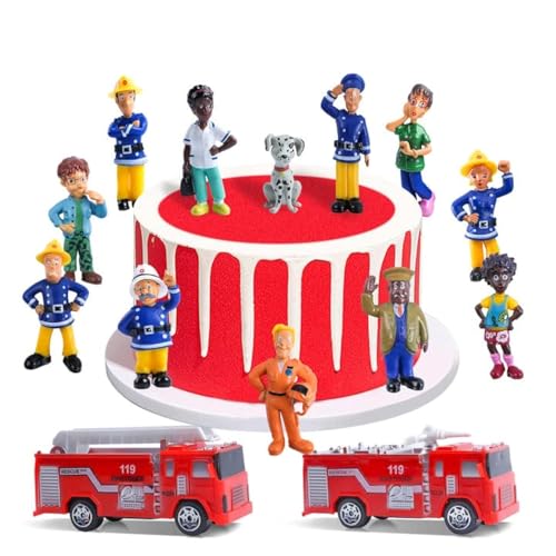 Feuerwehrmann Cake Topper, Feuerwehr Kuchendeko, Feuerwehrmann Tortendeko Figuren, Feuerwehr Kuchen Topper, Feuerwehr Deko Geburtstag, für Kinder Geburtstag torten deko Zubehör Feuerwehrmann Cake Topper, Feuerwehr Kuchendeko, Feuerwehrmann Tortendeko Figuren, Feuerwehr Kuchen Topper, Feuerwehr Deko Geburtstag, für Kinder Geburtstag torten deko Zubehör von MIUNUO