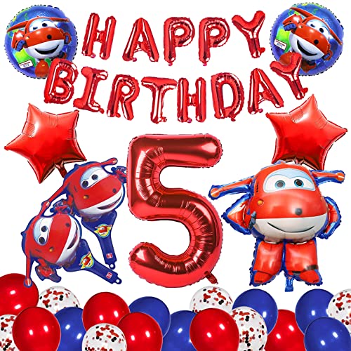 Super Wing Deko Geburtstag 5 Jahre, Super Wing Luftballon, Super Wing Geburtstag, Super Wing Geburtstag Party Set, Party Supplies für 5 Jahre Kinder Geburtstags Party Decorations Super Wing Deko Geburtstag 5 Jahre, Super Wing Luftballon, Super Wing Geburtstag, Super Wing Geburtstag Party Set, Party Supplies für 5 Jahre Kinder Geburtstags Party Decorations von MIUNUO