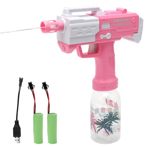 Wasserpistole Elektrisch, Automatische Spritzpistolen für Erwachsene Kinder, Wasserspritzpistole mit 300CC Große Kapazität Sehr Stark Spielzeug für Sommer Draussen Pool Strand Party (Rosa) von MIUUIPI