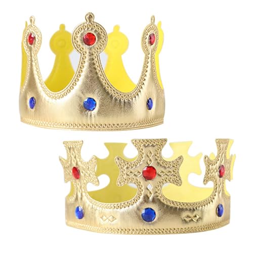 MIVAIUN 2 Stück Königskrone,Krone König,King Crown King Hat,Geburtstag Krone Hut Kinder Erwachsene,Party Zubehor,Geburtstag Königskrone Hüte für Geburtstagsfeier Kostümzubehör Mottoparty (Gold) MIVAIUN 2 Stück Königskrone,Krone König,King Crown King Hat,Geburtstag Krone Hut Kinder Erwachsene,Party Zubehor,Geburtstag Königskrone Hüte für Geburtstagsfeier Kostümzubehör Mottoparty (Gold) von MIVAIUN