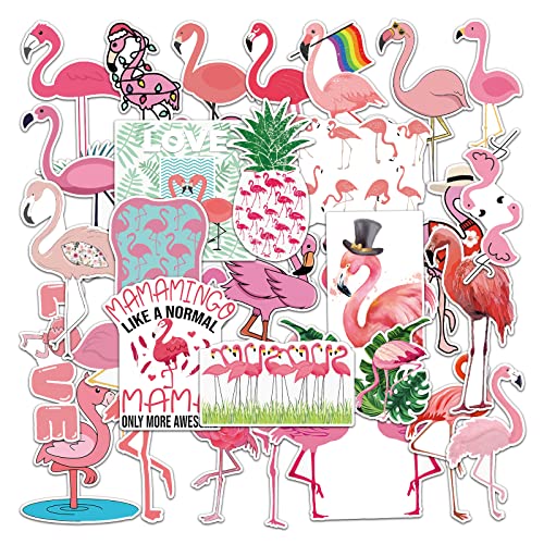 Flamingo Aufkleber, 50 Stück Sticker Set Wasserdicht Vinyl Stickers Graffiti Style Decals für Auto Motorräder Fahrrad Skateboard Gepäck Laptop Aufkleber, Geeignet für Erwachsene Kinder von MIZT