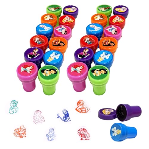 MIZT 24 Stück Princess Selbstfärbende Stempel für Kinder, Kinder Stempelset, Kreatives Geschenk für Mädchen & Jungen, Ideal für Party & Klassenzimmer Belohnungen MIZT 24 Stück Princess Selbstfärbende Stempel für Kinder, Kinder Stempelset, Kreatives Geschenk für Mädchen & Jungen, Ideal für Party & Klassenzimmer Belohnungen von MIZT