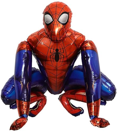 MIZT Superheld Spiderman Luftballons, Air walker Folienballon Ballon, Superhelden ?Avengers Marvel Party Decorations für Kindergeburtstag Deko Dekoration Motto party, 55cm x 63cm von MIZT