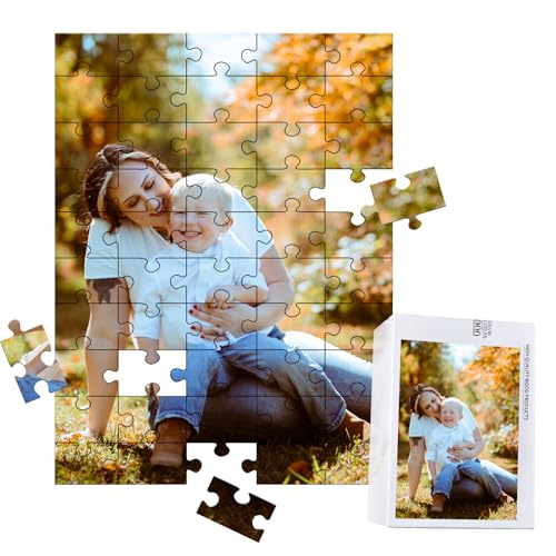 MJARTORIA Personalisiert Puzzle Holz Selbst Gestalten 200 300 500 1000 1500 Teile, Fotopuzzle mit Eigenem Bild Text Namen Geschenk für Erwachsene Jungen Mädchen Kinder von MJARTORIA